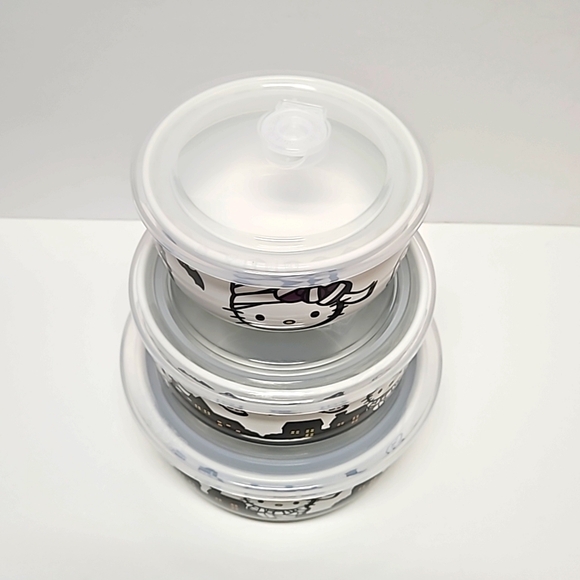 Hello Kitty Halloween Ghost Mummy SET of 3 Food Storage Containers NEW Bowls - Picture 2 of 4